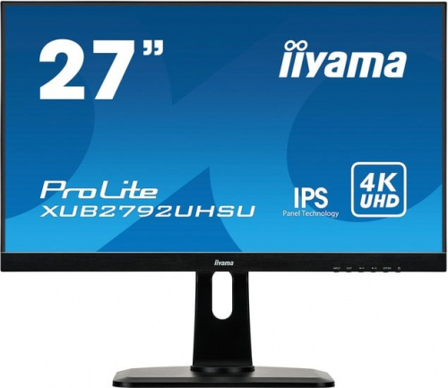 Купить Монитор Iiyama 27 XUB2792UHSU-B1 черный IPS LED 4ms 16:9 DVI HDMI M/M матовая HAS Pivot 1000:1 300cd 178гр/178гр 3840x2160 DisplayPort QHD USB 6.4кг в Липецке