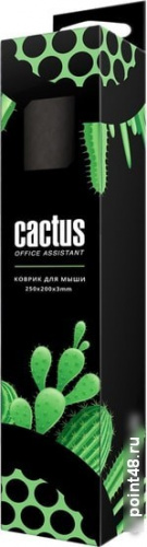 Купить Коврик для мыши Cactus Black Mesh черный 300x250x3мм в Липецке фото 3