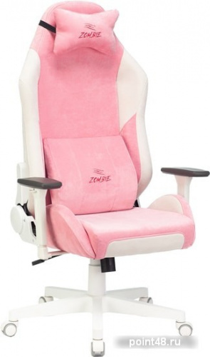 Кресло Бюрократ Zombie EPIC PRO Fabric (белый/розовый)