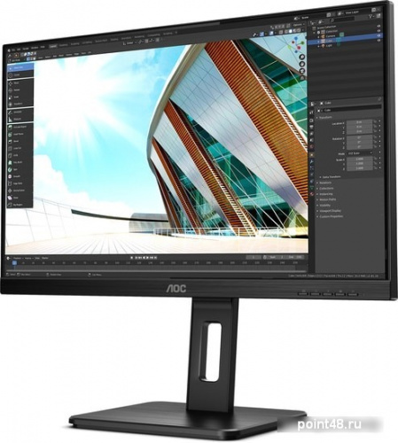 Купить Монитор AOC 27  U27P2 черный IPS LED 16:9 HDMI M/M матовая HAS Pivot 350cd 178гр/178гр 3840x2160 DisplayPort Ultra HD USB 6.7кг в Липецке фото 3