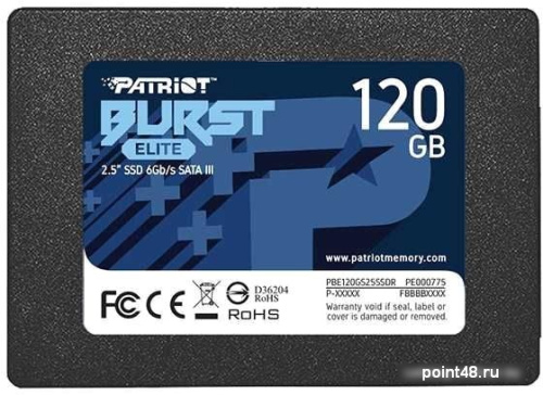 Накопитель SSD Patriot SATA III 120Gb PBE120GS25SSDR Burst Elite 2.5