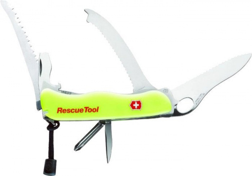 Купить Нож перочинный VICTORINOX RescueTool One Hand 0.8623.MWN, пластик/сталь, желтый в Липецке