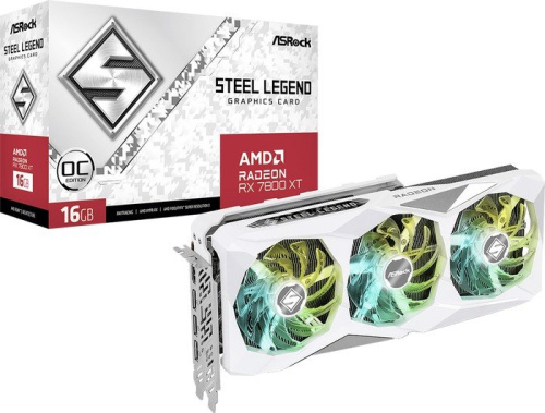 Видеокарта ASRock Radeon RX 7800 XT Steel Legend 16GB OC RX7800XT SL 16GO фото 2