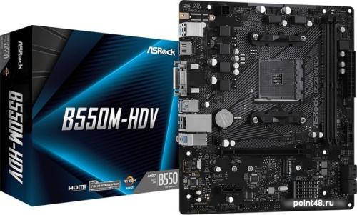 Материнская плата Asrock B550M-HDV Soc-AM4 AMD B550 2xDDR4 mATX AC`97 8ch(7.1) GbLAN RAID+VGA+DVI+HDMI фото 2