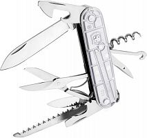 Купить Нож перочинный Victorinox Huntsman (1.3713.T7) 91мм 15функций серебристый полупрозрачный карт.коробка в Липецке