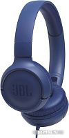 Купить Гарнитура накладные JBL T500 1.187м синий проводные оголовье (JBLT500BLU) в Липецке