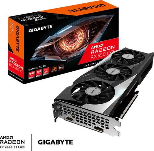 Видеокарта Gigabyte PCI-E AMD Radeon RX 6500 XT Gaming OC 4Gb (64bit/GDDR6/DP/HDMI/RTL) ( GV-R65XTGAMING OC-4GD) фото 2