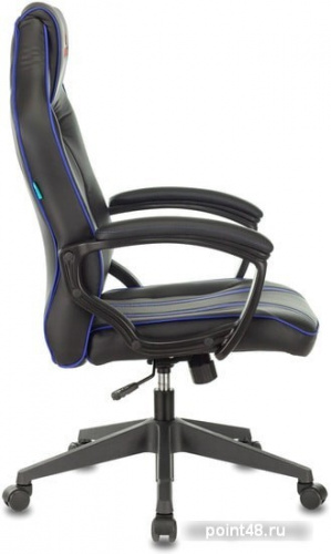 Кресло игровое ZOMBIE VIKING ZOMBIE A3 BL, PL, экокожа черный/синий, топ-ган (до 180кг) фото 3