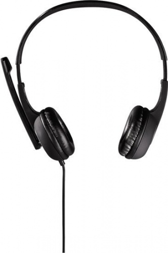 Купить Наушники с микрофоном Hama Essential HS 300 черный/серебристый 2м мониторы оголовье (00053982) в Липецке фото 3