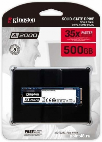 Накопитель SSD Kingston PCI-E x4 500Gb SA2000M8/500G A2000 M.2 2280 фото 3