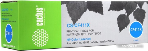 Купить Картридж лазерный Cactus CS-CF411X blue ((5000стр.) для HP CLJ Pro M452dn/ M452dw/M477fdn/M477fdw) (CS-CF411X) в Липецке