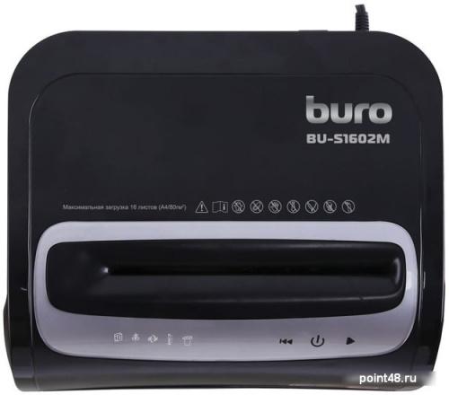 Купить Шредер Buro Office BU-S1602M (секр.P-5)/фрагменты/16лист./30лтр./пл.карты/CD в Липецке фото 2