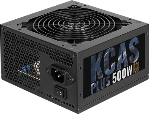 Блок питания Aerocool ATX 500W KCAS PLUS 500 80+ bronze (24+4+4pin) APFC 120mm fan 7xSATA RTL