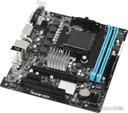 Материнская плата Asrock 760GM-HDV Soc-AM3+ AMD 760G 2xDDR3 mATX AC`97 6ch(5.1) GbLAN RAID+VGA+DVI+HDMI фото 2
