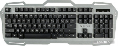 Купить Клавиатура Oklick 747G серый/черный USB Multimedia for gamer LED в Липецке фото 3