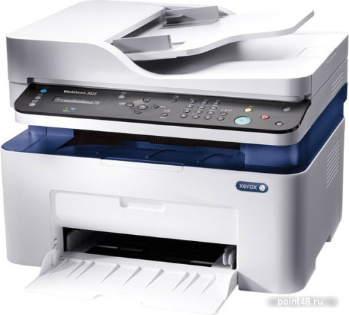 Купить МФУ лазерный Xerox WorkCentre WC3025NI (3025V_NI) A4 Net WiFi белый/синий в Липецке фото 2