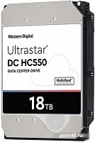 Жесткий диск WD Original SATA-III 18Tb 0F38459 WUH721818ALE6L4 Ultrastar DC HC550 (7200rpm) 512Mb 3.5