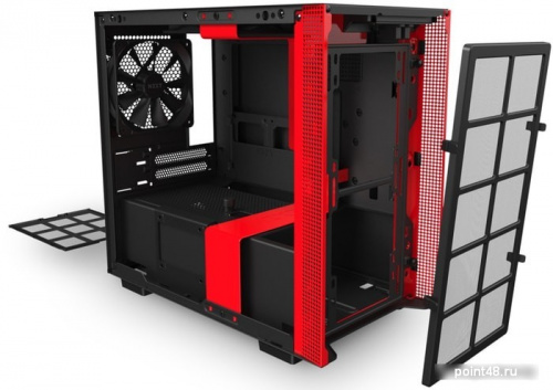Корпус NZXT CA-H210I-BR H210i Mini ITX Black/Red Chassis with Smart Device 2, 2x120mm Aer F Case Fans, 1xLED Strip фото 2