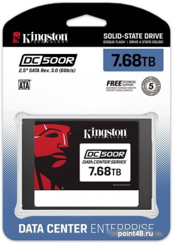 Накопитель SSD Kingston SATA III 7.5Tb SEDC500R/7680G DC500R 2.5  0.6 DWPD фото 3