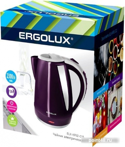 Купить Чайник ERGOLUX ELX-KP02-C15 фиолетово-серый 1.8л в Липецке фото 2