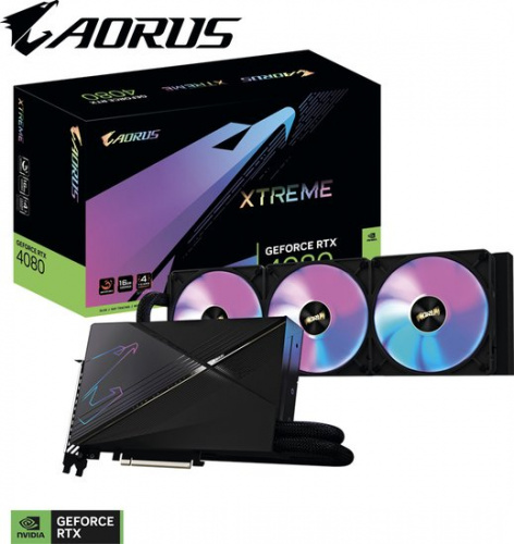 Видеокарта Gigabyte Aorus GeForce RTX 4080 16GB Xtreme Waterforce GV-N4080AORUSX W-16GD фото 2