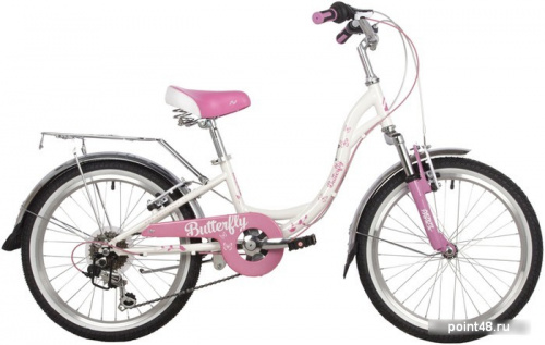 Купить Детский велосипед Novatrack Butterfly 6.V 20 2022 20SH6V.BUTTERFLY.PN22 (белый/розовый) в Липецке на заказ