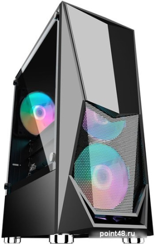 Корпус 1STPLAYER DK-3 BLACK / ATX, tempered glass / 3x 120mm LED fans inc. / DK-3-BK-3G6