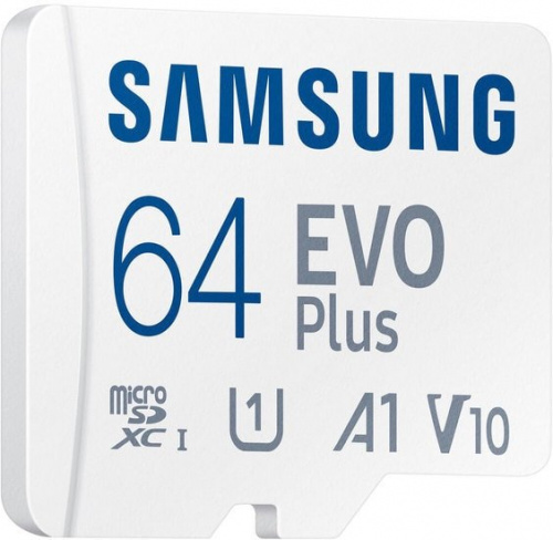 Купить Флеш карта microSDXC 64Gb Class10 Samsung MB-MC64KA/RU EVO PLUS + adapter в Липецке фото 3