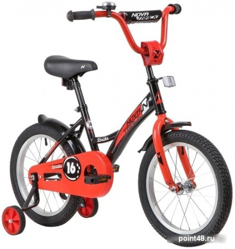 Купить Детский велосипед Novatrack Strike 16 2020 163STRIKE.BKR20 (черный/красный) в Липецке на заказ фото 2