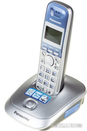 Купить Беспроводной телефон PANASONIC KX-TG2511RUS, серебристый и голубой в Липецке фото 3