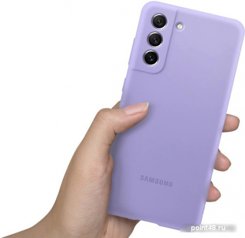 Чехол (клип-кейс) Samsung для Samsung Galaxy S21 FE Silicone Cover фиолетовый (EF-PG990TVEGRU) в Липецке фото 3