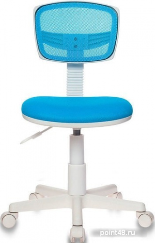 Кресло детское Бюрократ CH-W299/LB/TW-55 спинка сетка голубой TW-31 TW-55 (пластик белый) фото 2