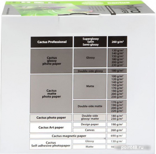 Купить Бумага CACTUS CS-GA6230500, для струйной печати, 230г/м2, 500 листов, 10x15 см в Липецке фото 2