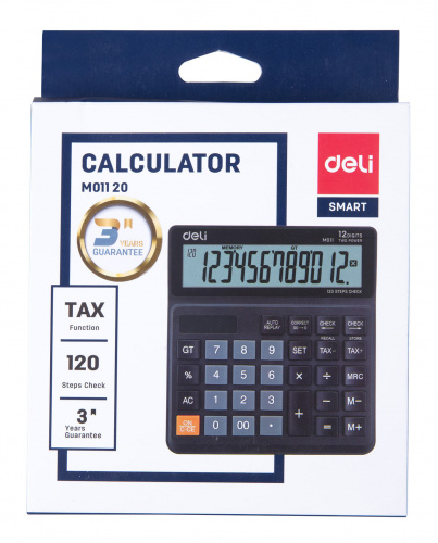 Купить Калькулятор бухгалтерский Deli EM01120 черный 12-разр. в Липецке фото 5