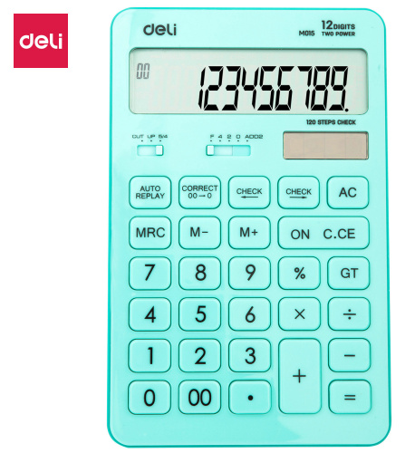 Купить Калькулятор настольный Deli Touch EM01531 голубой 12-разр. в Липецке