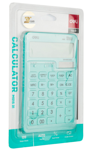 Купить Калькулятор настольный Deli Touch EM01531 голубой 12-разр. в Липецке фото 6