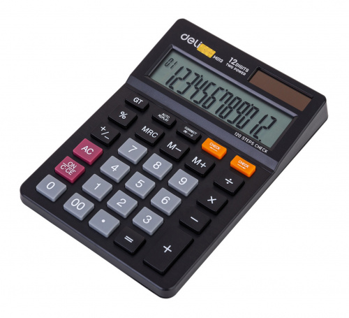 Купить Калькулятор настольный Deli EM01320 черный 12-разр. в Липецке фото 5