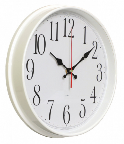 Купить Часы настенные аналоговые Бюрократ WallC-R75P D29см белый в Липецке фото 2