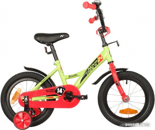 Купить Детский велосипед Novatrack Strike 14 2022 143STRIKE.GN22 (зеленый/красный) в Липецке на заказ фото 2