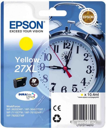 Купить Картридж струйный Epson T2714 C13T27144022 желтый (10.4мл) для Epson WF7110/7610/7620 в Липецке