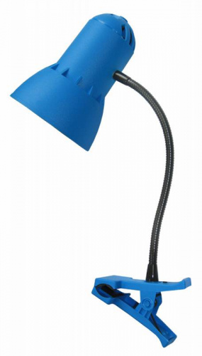 Купить Светильник настольный Трансвит NADEZHDA-PSH/BLU на прищепке E27 лампа накаливания синий лазурь 40Вт в Липецке
