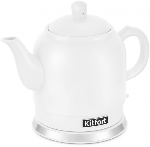 Купить Чайник электрический Kitfort КТ-691-1 1.2л. 1800Вт белый (корпус: керамика) в Липецке