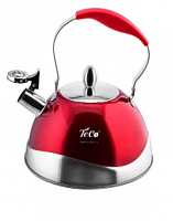 Купить TECO Чайник 3,0 л. со свистком ТС-103 красный в Липецке