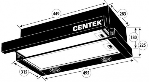Купить Вытяжка CENTEK СТ-1841-60 SS в Липецке фото 2