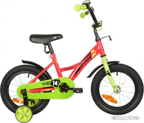 Купить Детский велосипед Novatrack Strike 14 2022 143STRIKE.GN22 (зеленый/красный) в Липецке на заказ