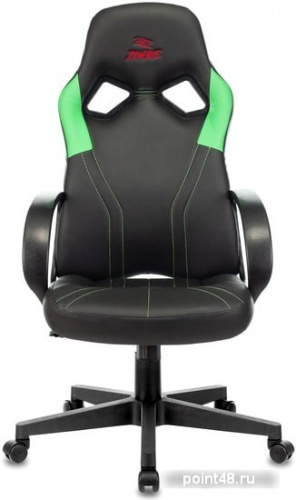 Кресло игровое Zombie RUNNER черный/зеленый искусственная кожа крестовина пластик фото 2
