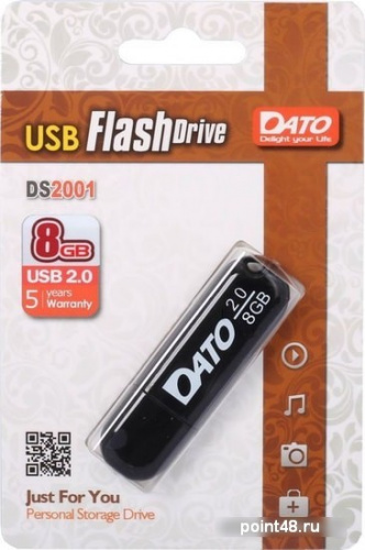 Купить Флеш Диск Dato 8Gb DS2001 DS2001-08G USB2.0 черный в Липецке фото 2