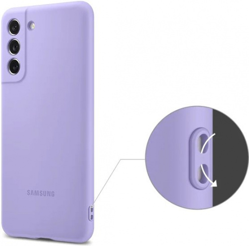 Чехол (клип-кейс) Samsung для Samsung Galaxy S21 FE Silicone Cover фиолетовый (EF-PG990TVEGRU) в Липецке фото 2