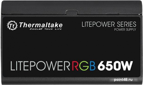 Блок питания Thermaltake ATX 650W Litepower RGB 650 80+ silver (24+4+4pin) APFC 120mm fan color LED 5xSATA RTL фото 2