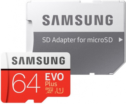 Купить Флеш карта microSDXC 64Gb Class10 Samsung MB-MC64HA/RU EVO PLUS + adapter в Липецке фото 3